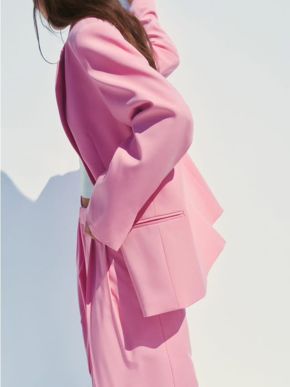 ZARA Pink Women's Oversized Blazer Size XS-S NWT
